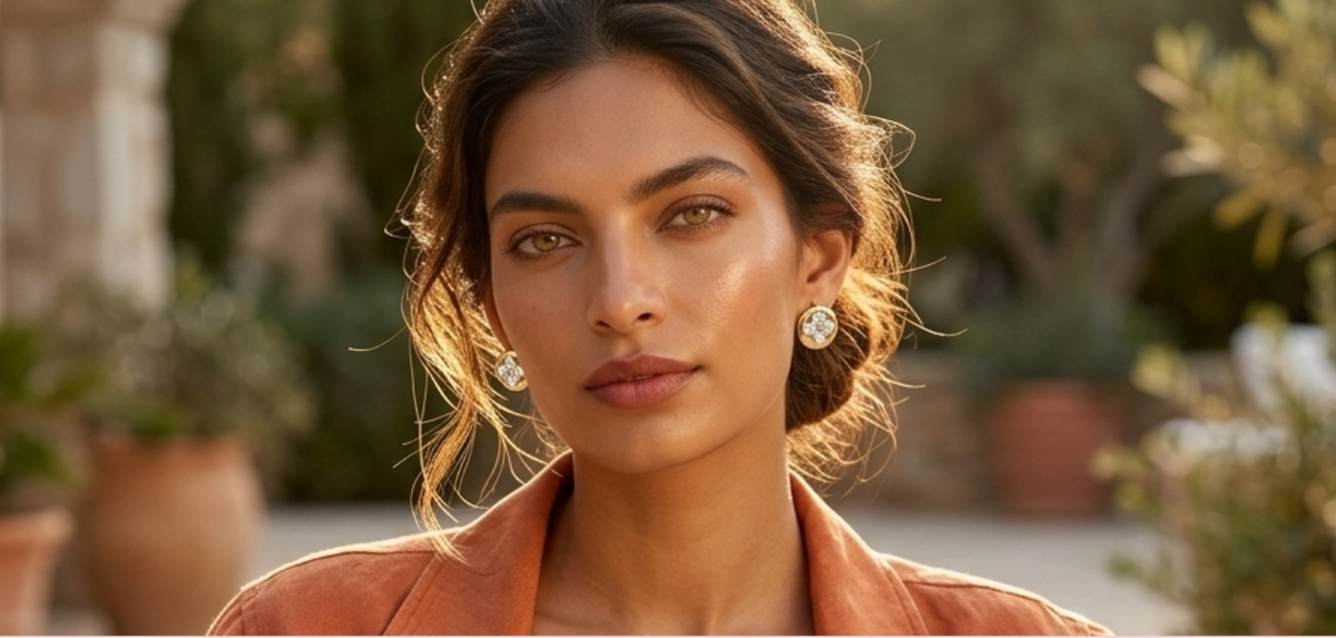 Gold-Tone Stud Earrings