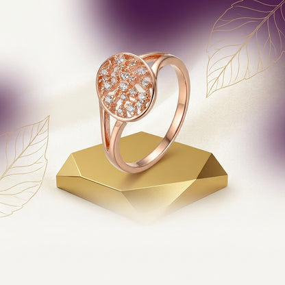 Rose Gold CZ Ring for Women | Tranzea Luxe