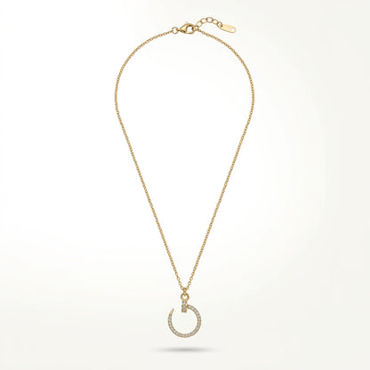 Gold Crescent Moon Necklace for Women