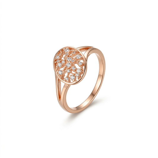 Rose Gold CZ Ring for Women | Tranzea Luxe